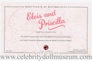 Elvis  and Priscilla Presley Barbie Doll Certificate of Authenticity