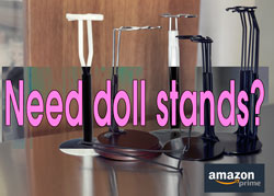 Doll stands on Amazon